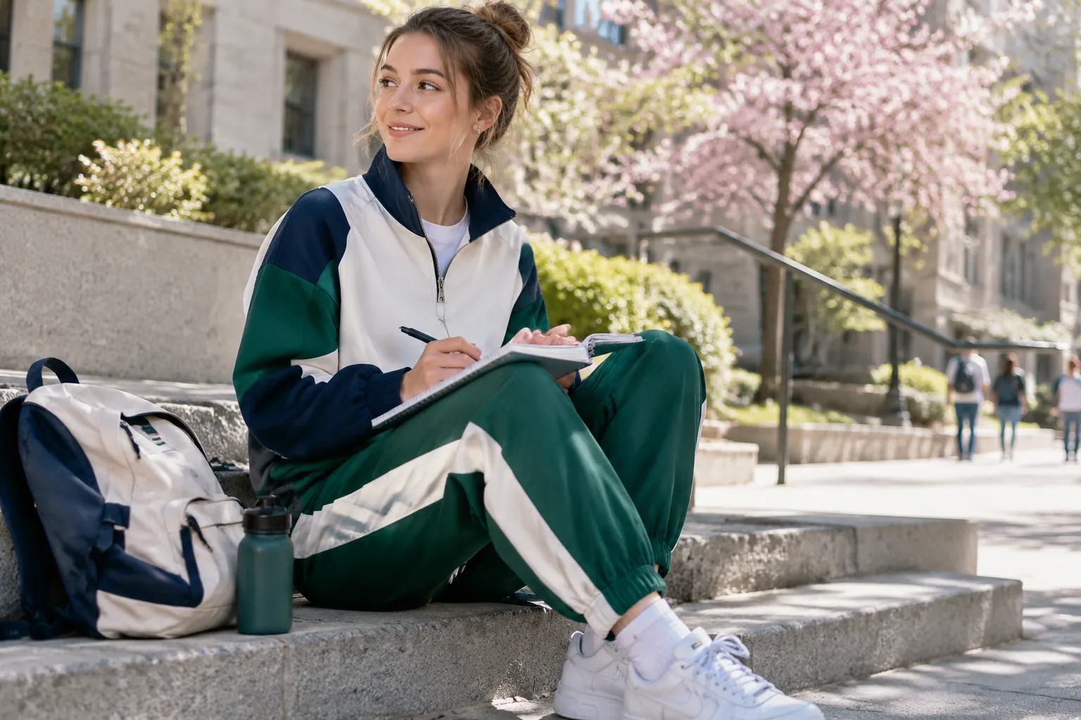 Colorblock Sports Outfits That Work for Spring Semester