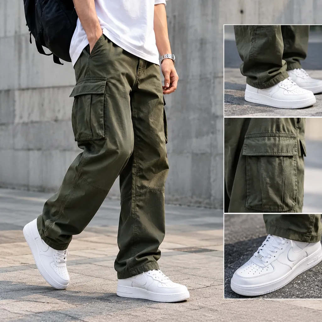 How to Style Cargo Pants With Clean Sneakers