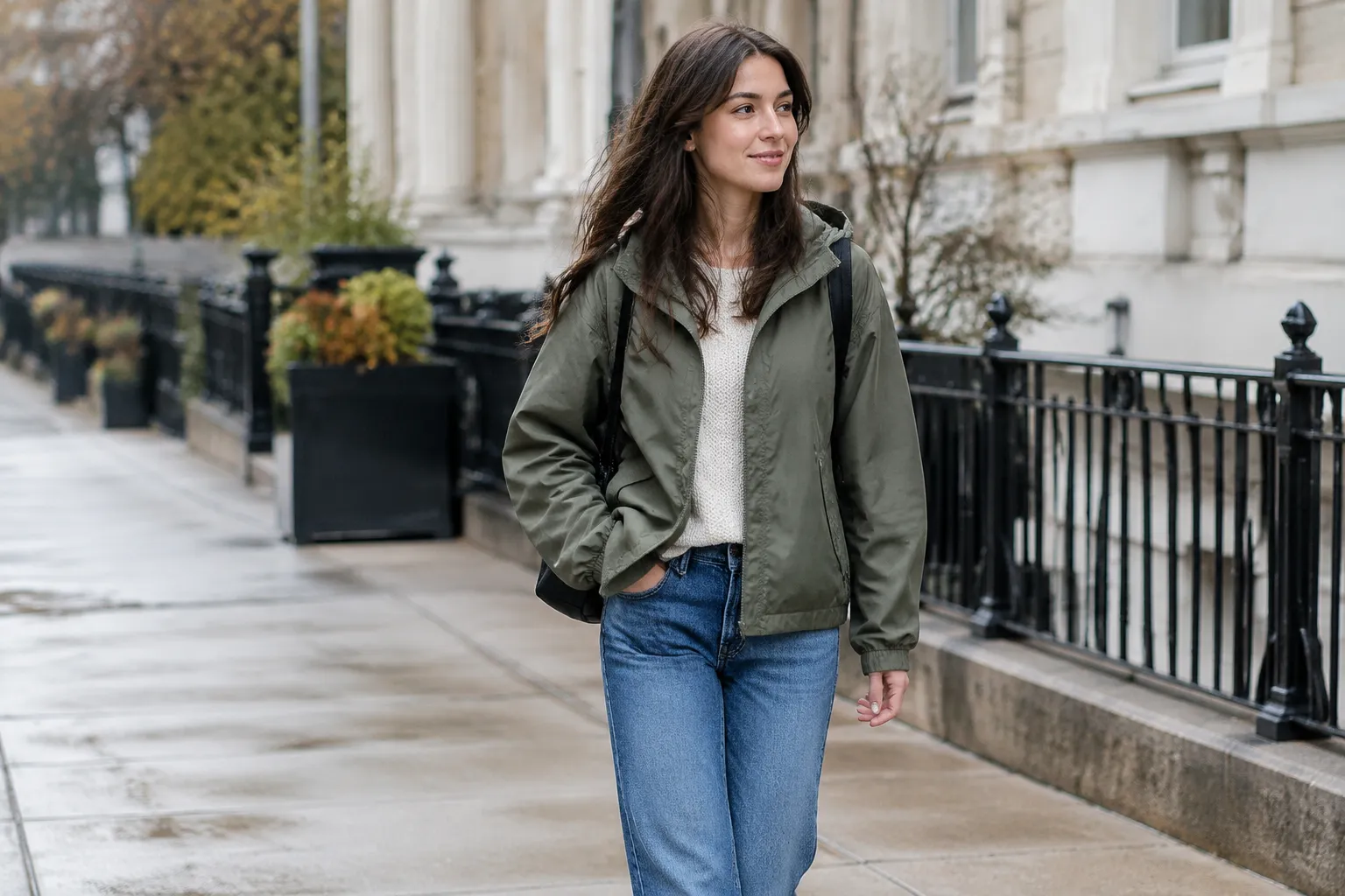 How to Style Windbreakers With Jeans for Transitional Weather