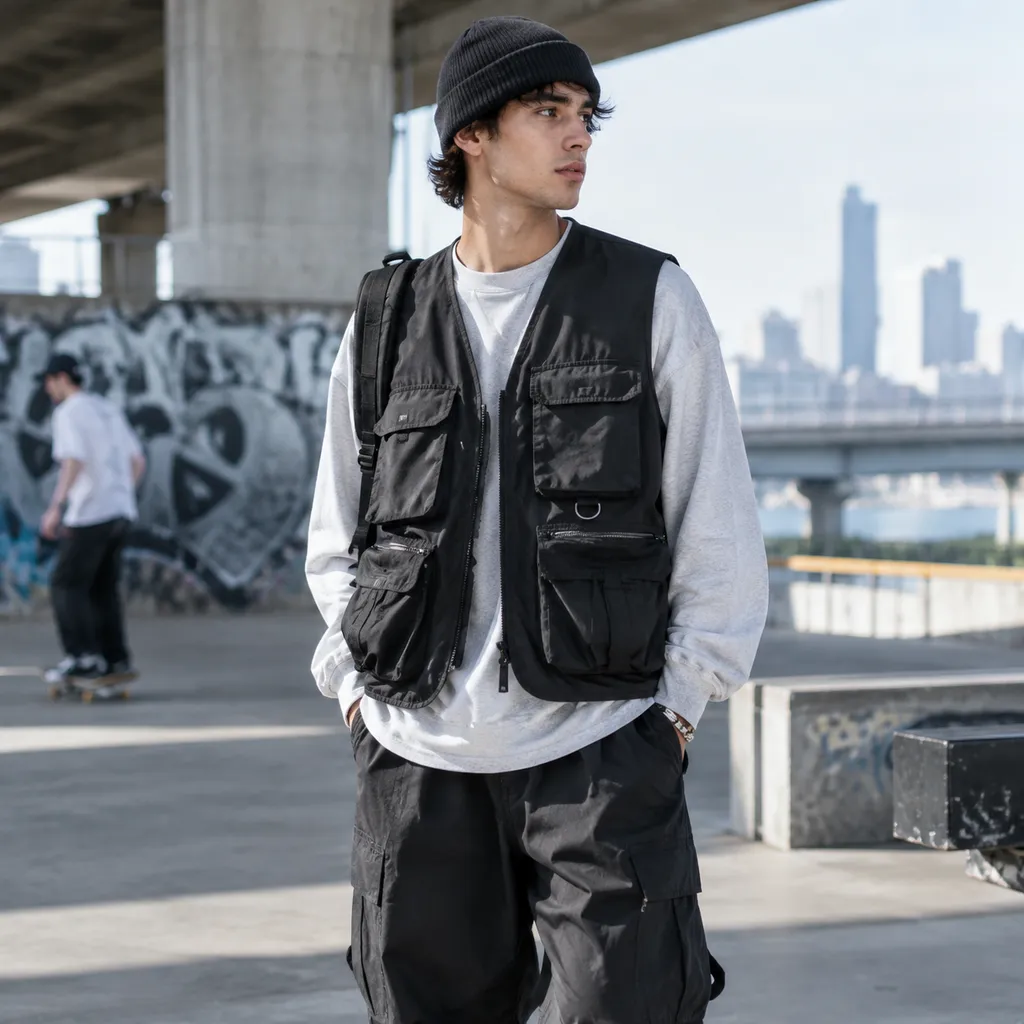 Utility Vests in Modern Street-Sports Looks
